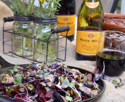Chili Rubbed Grilled Duck & Beet Chip Nachos