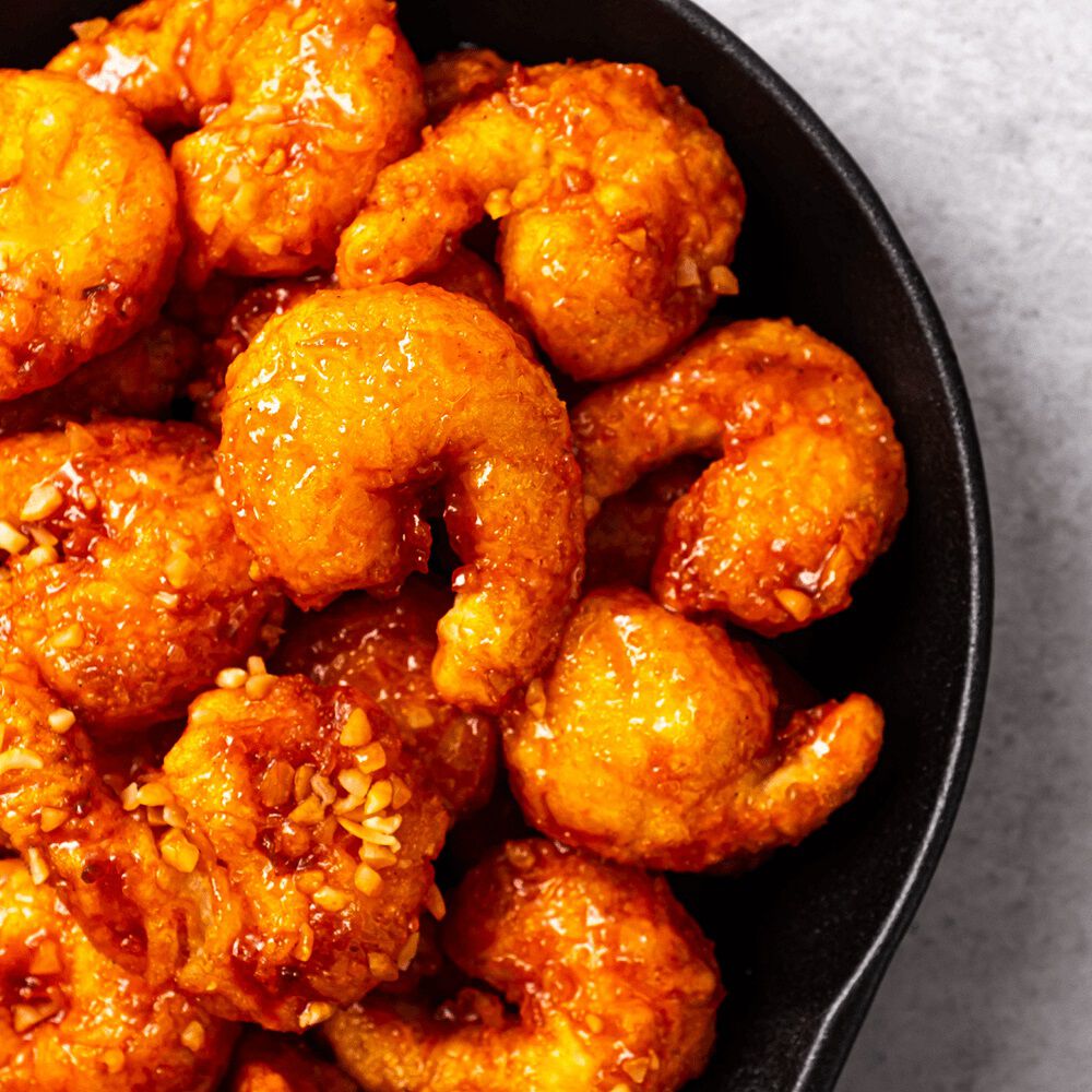 GLAZED AND GRILLED SWEET & SPICY SHRIMP